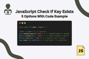 JavaScript Check If Key Exists